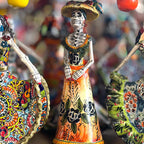 Talavera Catrina Figurine | Handmade Day of the Dead Skeleton Art Talavera Figurine La Vie Bien Talavera Catrina Figurine | Handmade Day of the Dead Skeleton Art