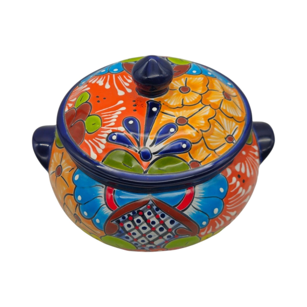 Talavera Cazuela Pot w/ Lid | Mexican Ceramic Soup Pot Talavera Utensil Holder La Vie Bien Talavera Cazuela Pot w/ Lid | Mexican Ceramic Soup Pot