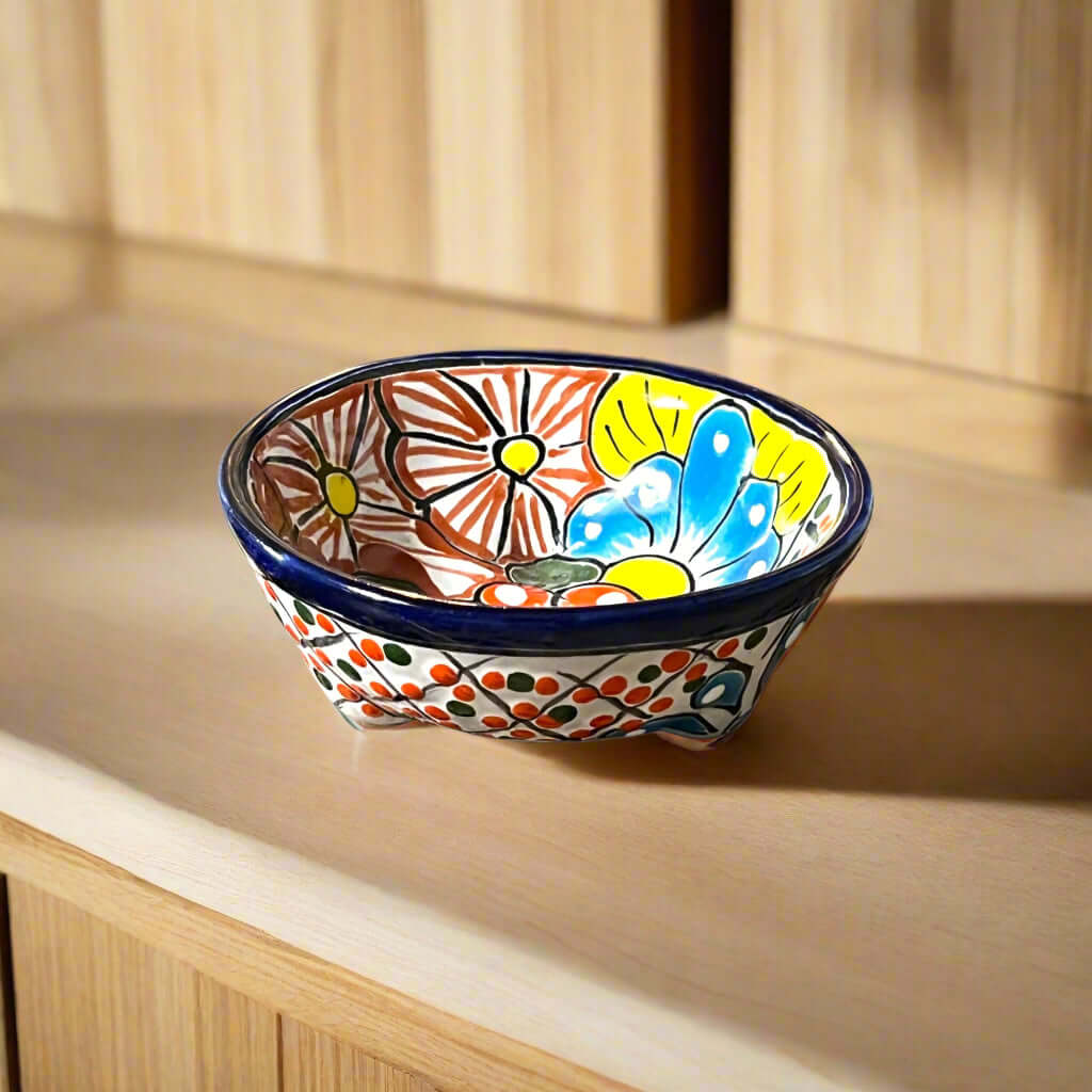 Talavera Ceramic Salsa Bowl | Handcrafted Mexican Dish Talavera Salsa Bowl La Vie Bien Talavera Ceramic Salsa Bowl | Handcrafted Mexican Dish
