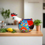 Talavera Chicken Planter | Handmade Mexican Ceramic Pot Talavera Planter La Vie Bien Talavera Chicken Planter | Handmade Mexican Ceramic Pot