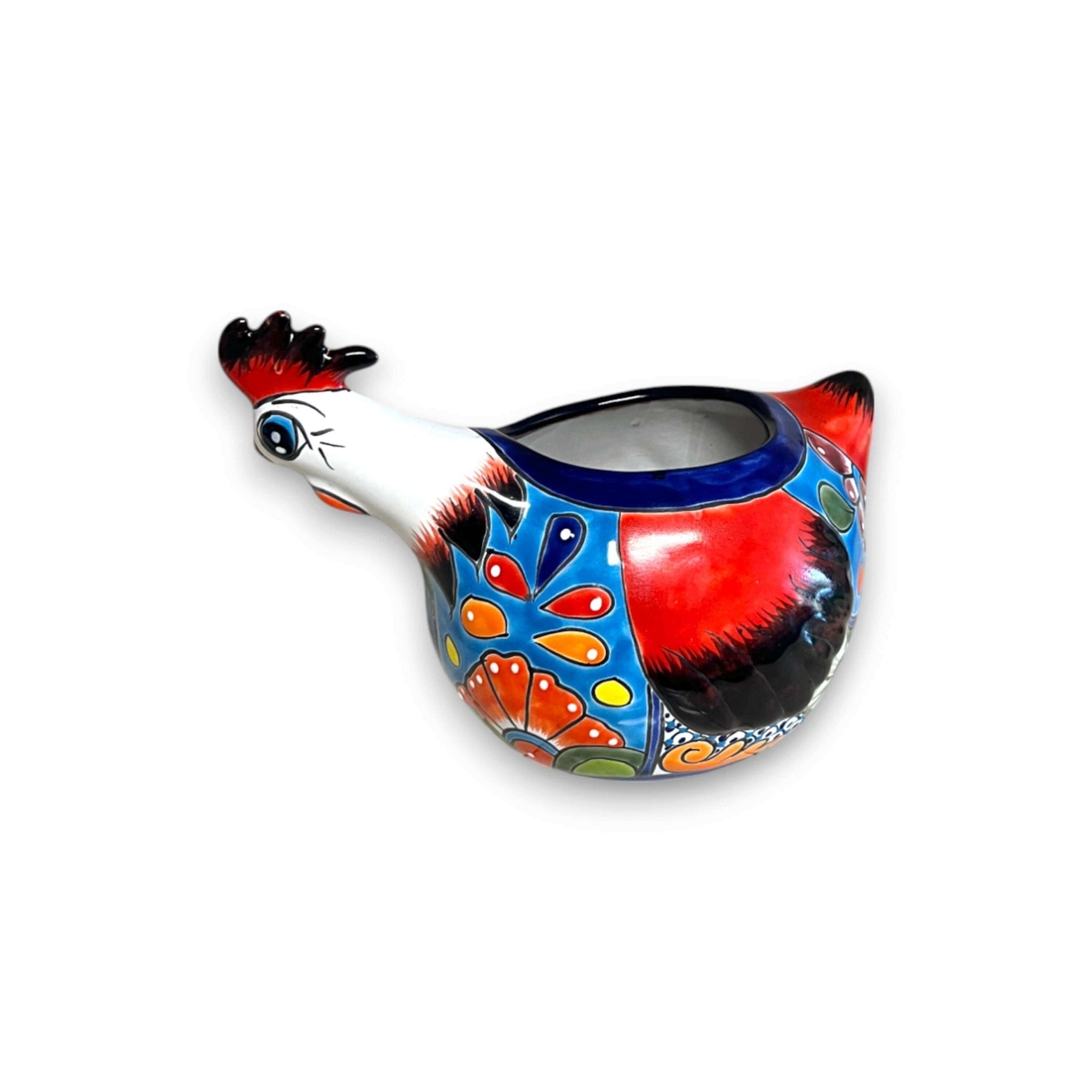 Talavera Chicken Planter | Handmade Mexican Ceramic Pot Talavera Planter La Vie Bien Talavera Chicken Planter | Handmade Mexican Ceramic Pot