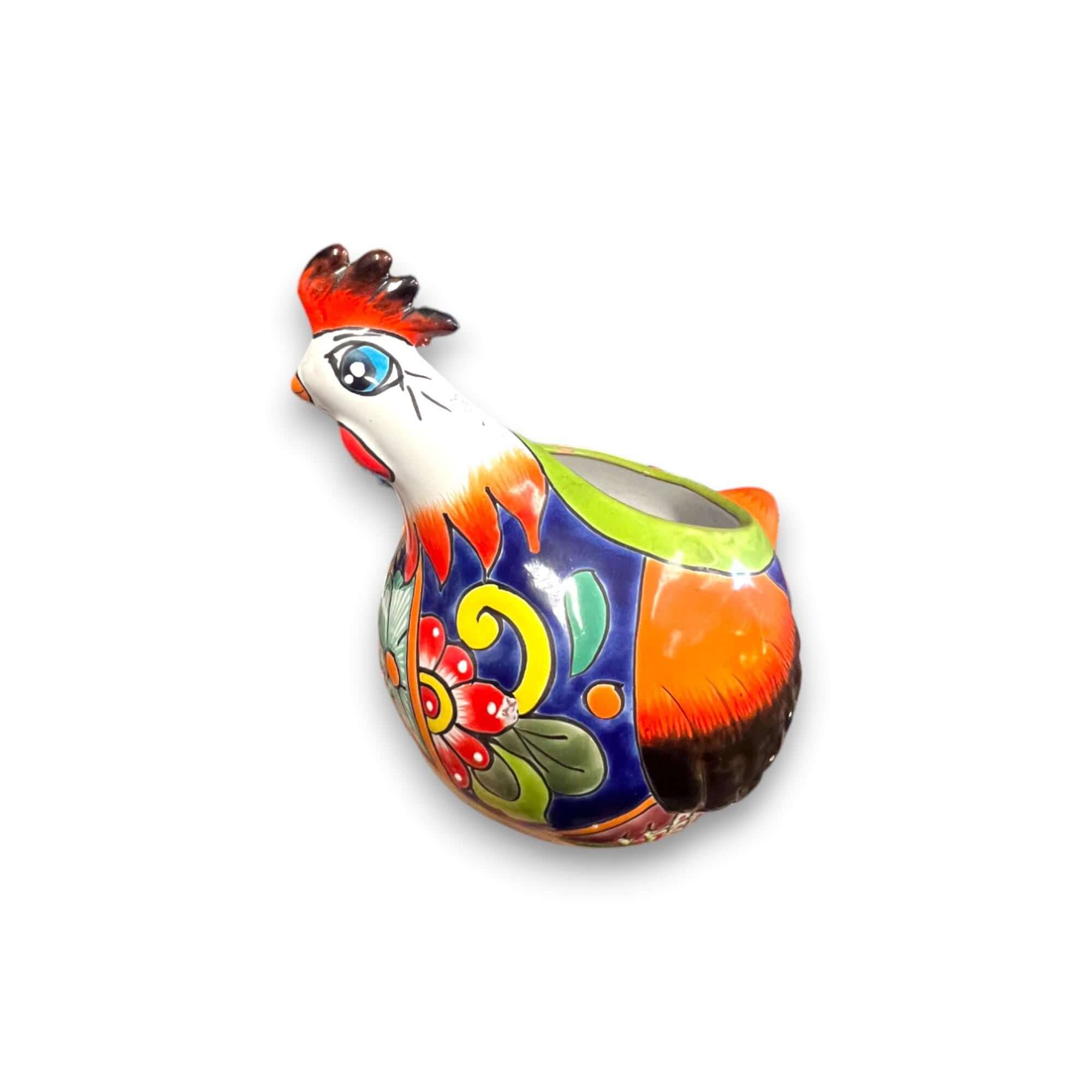 Talavera Chicken Planter | Handmade Mexican Ceramic Pot Talavera Planter La Vie Bien Talavera Chicken Planter | Handmade Mexican Ceramic Pot
