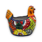 Talavera Chicken Planter | Large Hand - Painted Mexican Pottery Statue Talavera Planter La Vie Bien Talavera Chicken Planter | Large Hand - Painted Mexican Pottery Statue