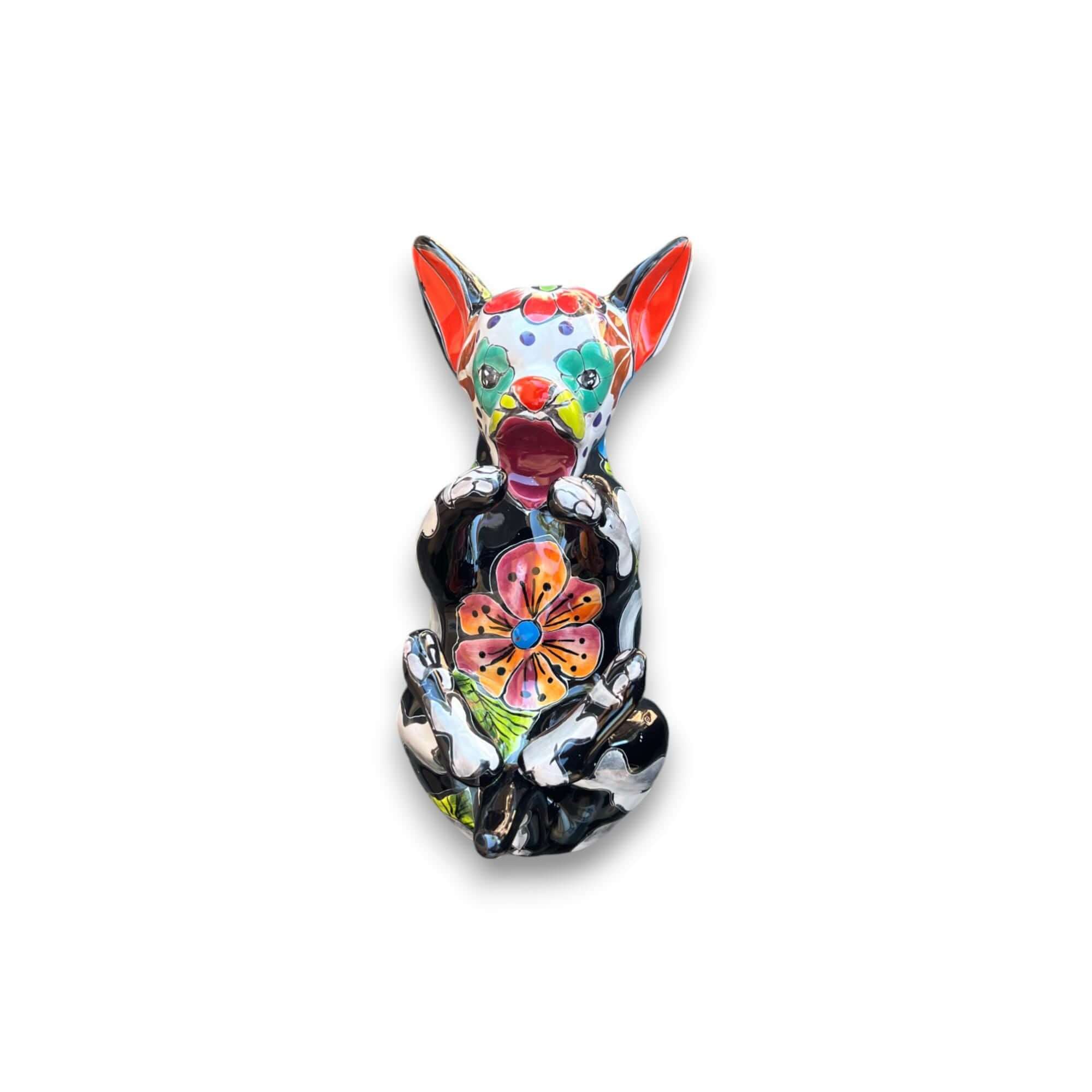 Talavera Chihuahua Bottle Holder | Hand-Painted Mexican Dog Statue Talavera Figurine La Vie Bien Talavera Chihuahua Bottle Holder | Hand-Painted Mexican Dog Statue