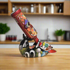 Talavera Chihuahua Bottle Holder | Hand - Painted Mexican Dog Statue Talavera Figurine La Vie Bien Talavera Chihuahua Bottle Holder | Hand - Painted Mexican Dog Statue