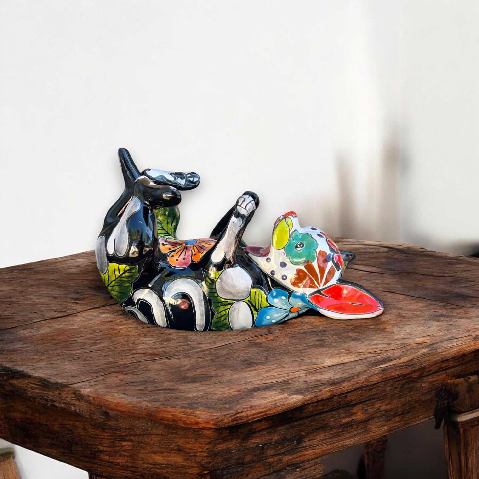 Talavera Chihuahua Bottle Holder | Hand - Painted Mexican Dog Statue Talavera Figurine La Vie Bien Talavera Chihuahua Bottle Holder | Hand - Painted Mexican Dog Statue
