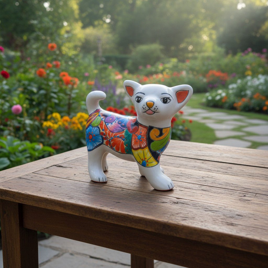 Talavera Chihuahua Dog Figurine | Handcrafted Mexican Art Talavera Figurine La Vie Bien Talavera Chihuahua Dog Figurine | Handcrafted Mexican Art