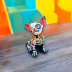 Talavera Chihuahua Statue | Day of the Dead Mexican Pottery Decor Talavera Figurine La Vie Bien Talavera Chihuahua Statue | Day of the Dead Mexican Pottery Decor