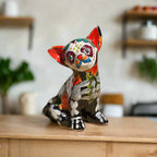Talavera Chihuahua Statue | Day of the Dead Mexican Pottery Decor Talavera Figurine La Vie Bien Talavera Chihuahua Statue | Day of the Dead Mexican Pottery Decor