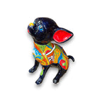 Talavera Chihuahua Statue | Sad Handmade Mexican Dog Talavera Figurine La Vie Bien Talavera Chihuahua Statue | Sad Handmade Mexican Dog