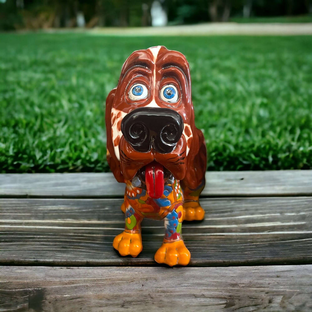 Talavera Cocker Spaniel Statue | Colorful Hand - Painted Mexican Dog Art Talavera Statue La Vie Bien Talavera Cocker Spaniel Statue | Colorful Hand - Painted Mexican Dog Art