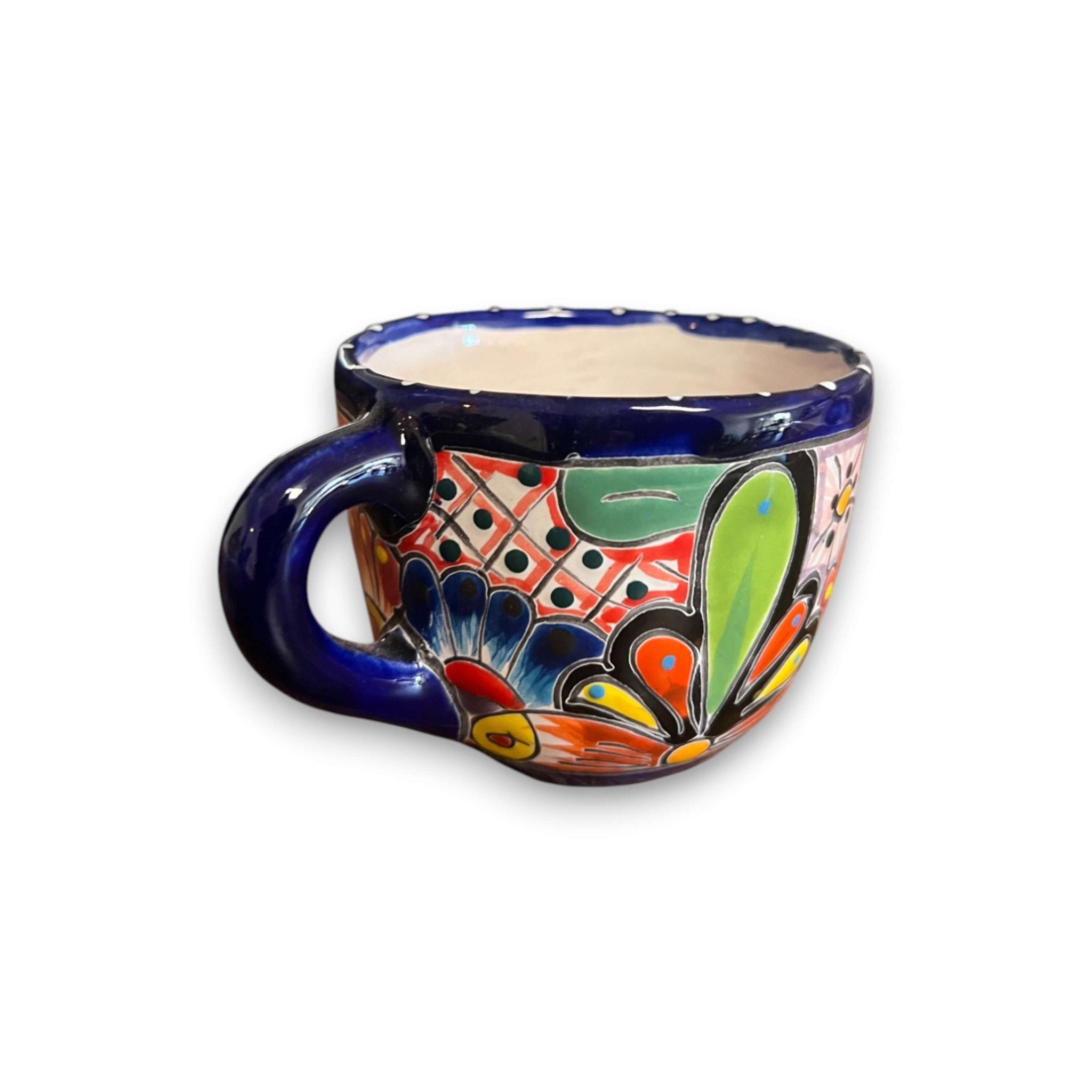 Talavera Coffee Mug | Hand - Painted Mexican Ceramic Cup Talavera Mug La Vie Bien Talavera Coffee Mug | Hand - Painted Mexican Ceramic Cup