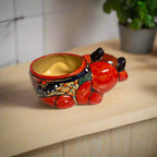 Talavera Cow Planter | Hand - Painted Mexican Ceramic Animal Pot Talavera Planter La Vie Bien Talavera Cow Planter | Hand - Painted Mexican Ceramic Animal Pot
