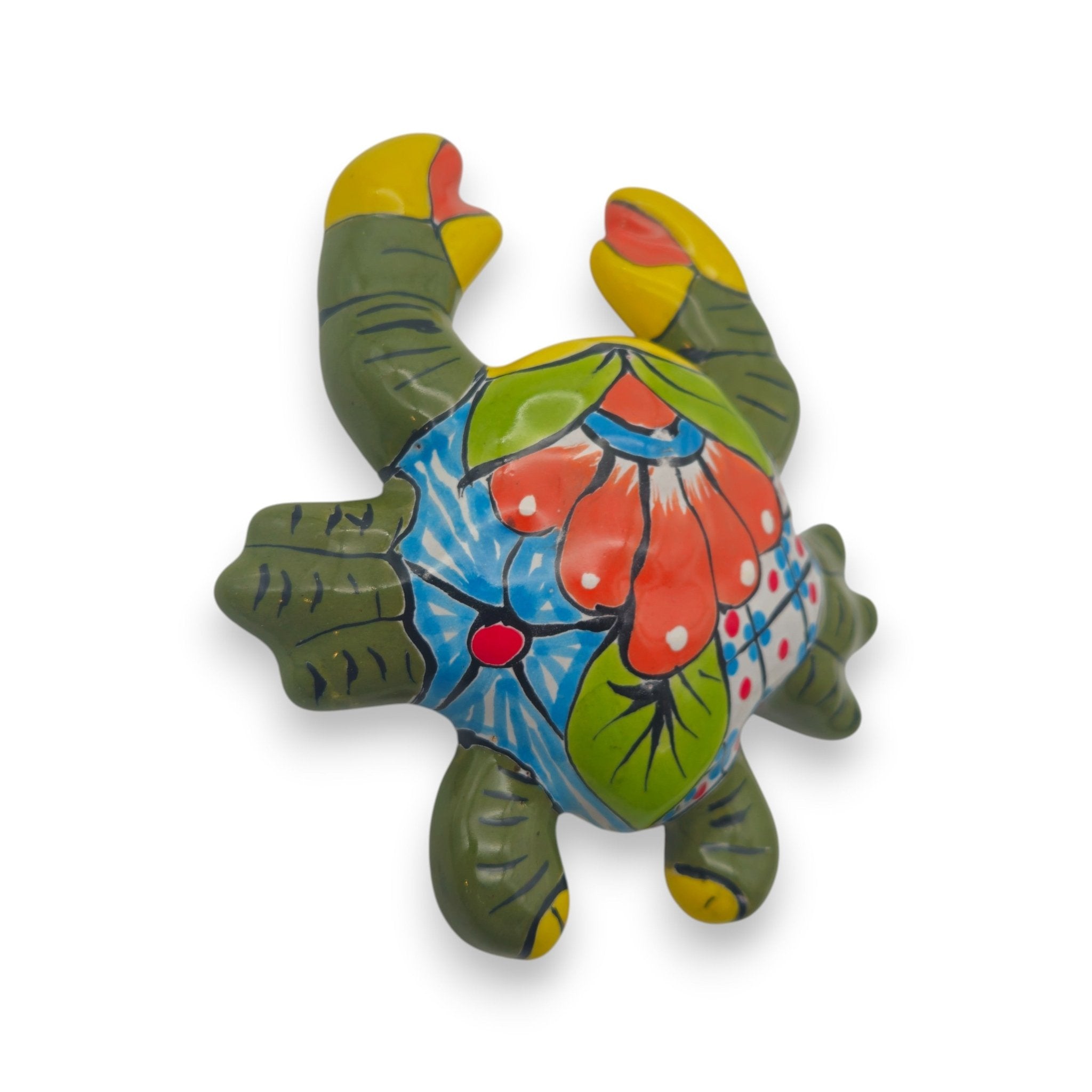 Talavera Crab Sculpture | Vibrant Handcrafted Mexican Art Talavera Figurine La Vie Bien Talavera Crab Sculpture | Vibrant Handcrafted Mexican Art