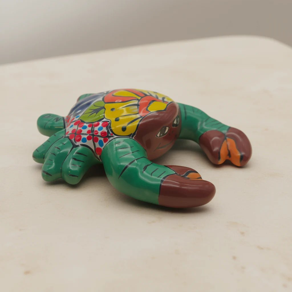 Talavera Crab Sculpture | Vibrant Handcrafted Mexican Art Talavera Figurine La Vie Bien Talavera Crab Sculpture | Vibrant Handcrafted Mexican Art