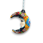 Talavera Crescent Moon Face | Hanging Mexican Wall Art Talavera Wall Art La Vie Bien Talavera Crescent Moon Face | Hanging Mexican Wall Art