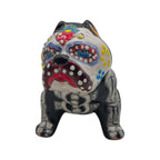 Talavera Cropped Ear Dog Statue | Day of the Dead Design Talavera Statue La Vie Bien Talavera Cropped Ear Dog Statue | Day of the Dead Design