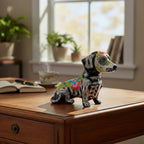 Talavera Dachshund Figurine | Day of the Dead Ceramic Dog Talavera Statue La Vie Bien Talavera Dachshund Figurine | Day of the Dead Ceramic Dog