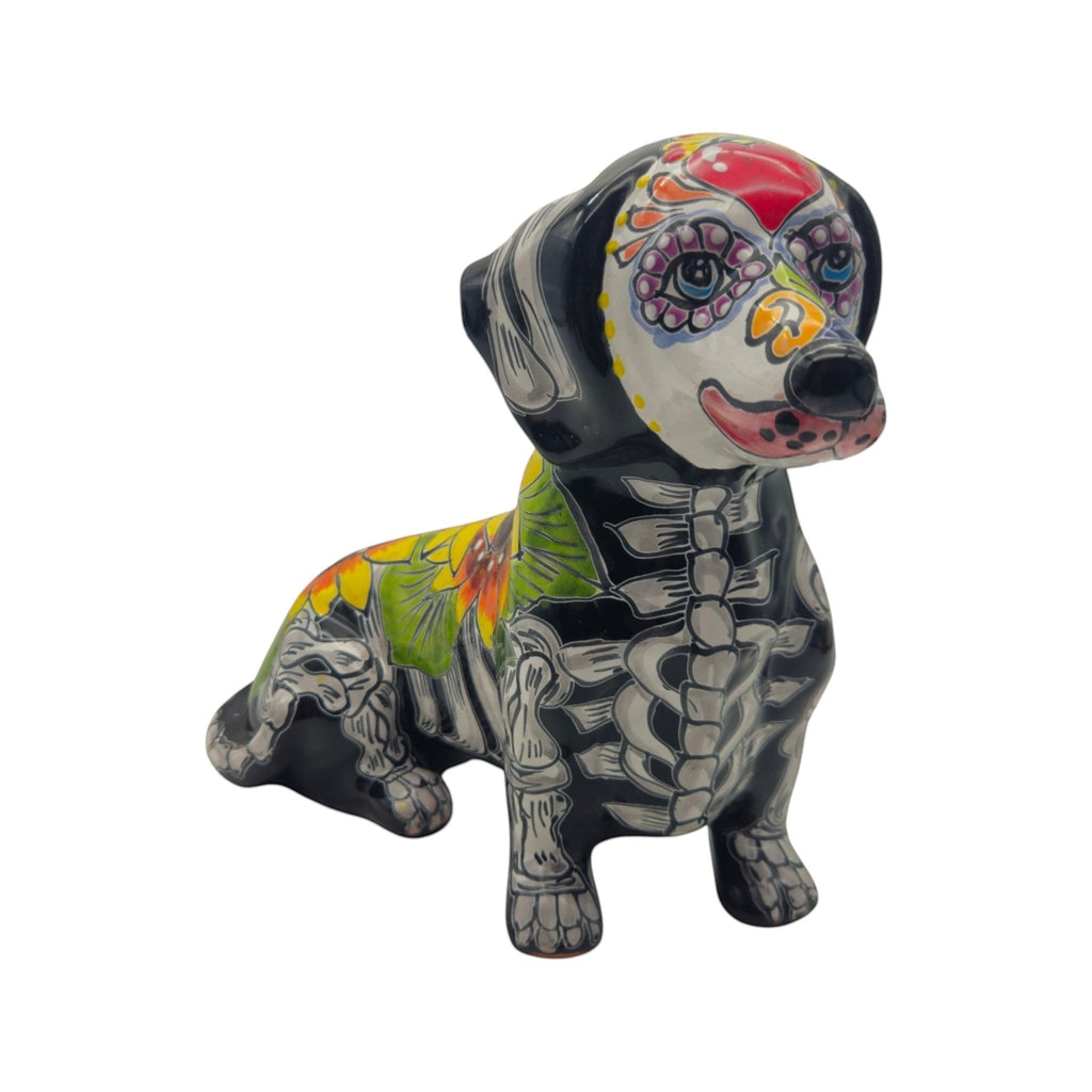 Talavera Dachshund Figurine | Day of the Dead Ceramic Dog Talavera Statue La Vie Bien Talavera Dachshund Figurine | Day of the Dead Ceramic Dog