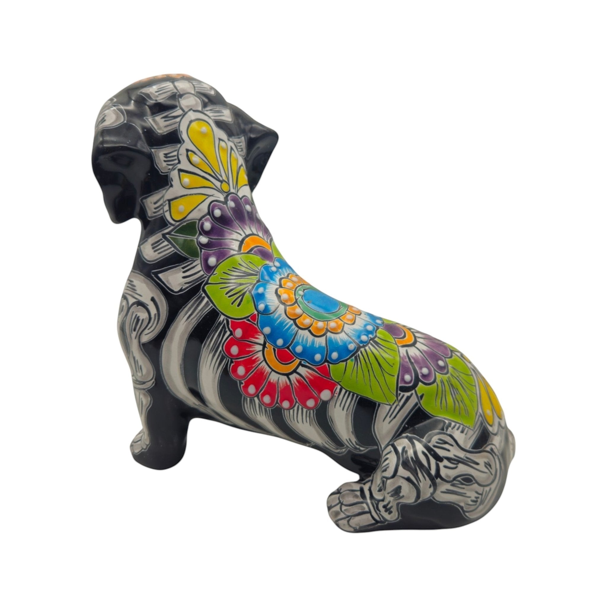 Talavera Dachshund Figurine | Day of the Dead Ceramic Dog Talavera Statue La Vie Bien Talavera Dachshund Figurine | Day of the Dead Ceramic Dog