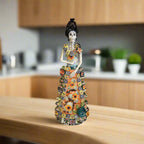 Talavera Day of the Dead Catrina Figurine | Updo in Vibrant Dress Talavera Figurine La Vie Bien Talavera Day of the Dead Catrina Figurine | Updo in Vibrant Dress