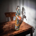 Talavera Day of the Dead Catrina | Pan Dulce Wedding Decoration Talavera Figurine La Vie Bien Talavera Day of the Dead Catrina | Pan Dulce Wedding Decoration