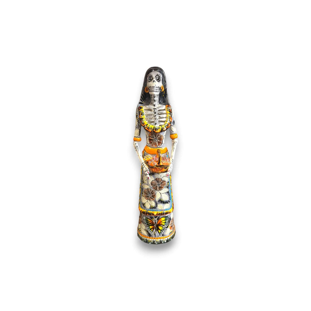 Talavera Day of the Dead Catrina | Pan Dulce Wedding Decoration Talavera Figurine La Vie Bien Talavera Day of the Dead Catrina | Pan Dulce Wedding Decoration