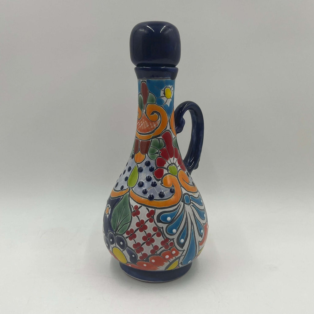 Talavera Decanter with 6 Shot Glasses | Hand Painted Mexican Set Talavera Decanter La Vie Bien Talavera Decanter with 6 Shot Glasses | Hand Painted Mexican Set
