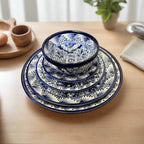 Talavera Dinnerware Set | 20-Piece Blue & White Tableware for 4 Talavera Dinnerware Set La Vie Bien Talavera Dinnerware Set | 20-Piece Blue & White Tableware for 4