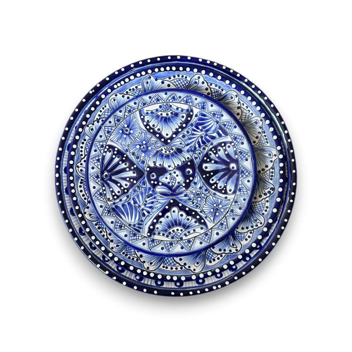 Talavera Dinnerware Set | 20-Piece Blue & White Tableware for 4 Talavera Dinnerware Set La Vie Bien Talavera Dinnerware Set | 20-Piece Blue & White Tableware for 4