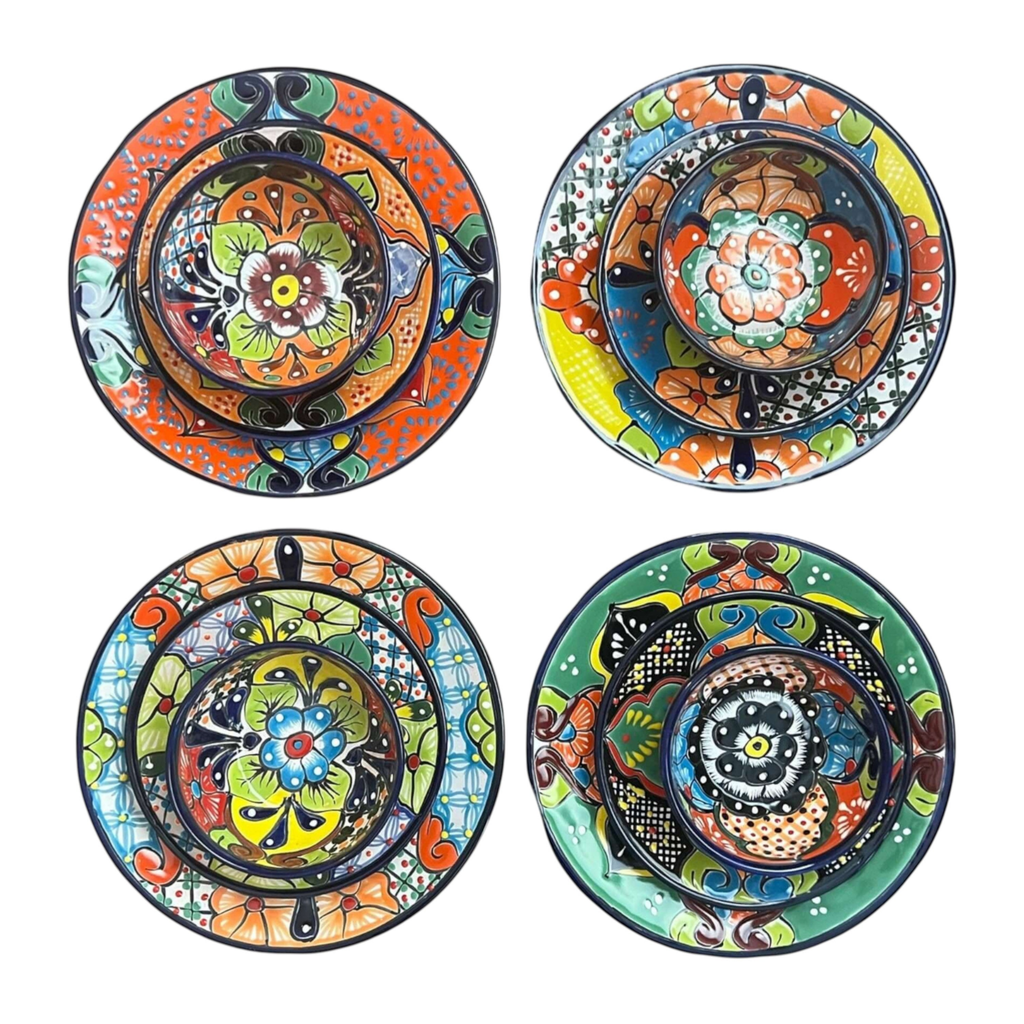 Talavera Dinnerware Set | 33 - Piece Mexican Dish Set for 8 Talavera Dinnerware Set La Vie Bien Talavera Dinnerware Set | 33 - Piece Mexican Dish Set for 8