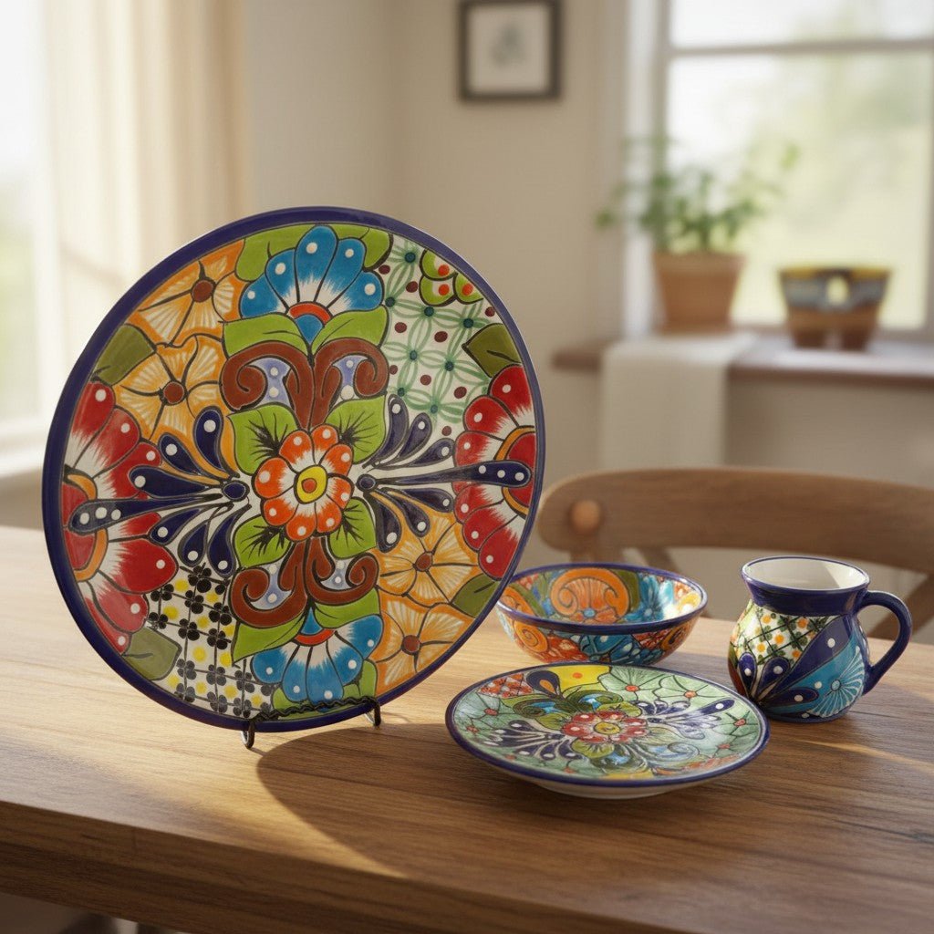Talavera Dinnerware Set | 34 - Piece Mexican Tableware for 8 Talavera Dinnerware Set La Vie Bien Talavera Dinnerware Set | 34 - Piece Mexican Tableware for 8