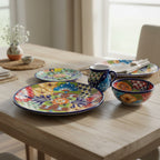 Talavera Dinnerware Set | 34 - Piece Mexican Tableware for 8 Talavera Dinnerware Set La Vie Bien Talavera Dinnerware Set | 34 - Piece Mexican Tableware for 8