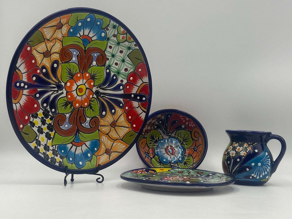 Talavera Dinnerware Set | 34-Piece Mexican Tableware for 8 Talavera Dinnerware Set La Vie Bien Talavera Dinnerware Set | 34-Piece Mexican Tableware for 8