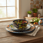 Talavera Dinnerware Set | 43 - Piece Floral Tableware for 8 Talavera Dinnerware Set La Vie Bien Talavera Dinnerware Set | 43 - Piece Floral Tableware for 8