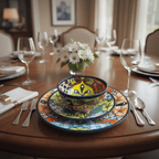 Talavera Dinnerware Set | 51 - Piece Floral Tableware for 8 Talavera Dinnerware Set La Vie Bien Talavera Dinnerware Set | 51 - Piece Floral Tableware for 8