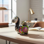 Talavera Dinosaur Planter | Day of the Dead Brachiosaurus Talavera Planter La Vie Bien Talavera Dinosaur Planter | Day of the Dead Brachiosaurus