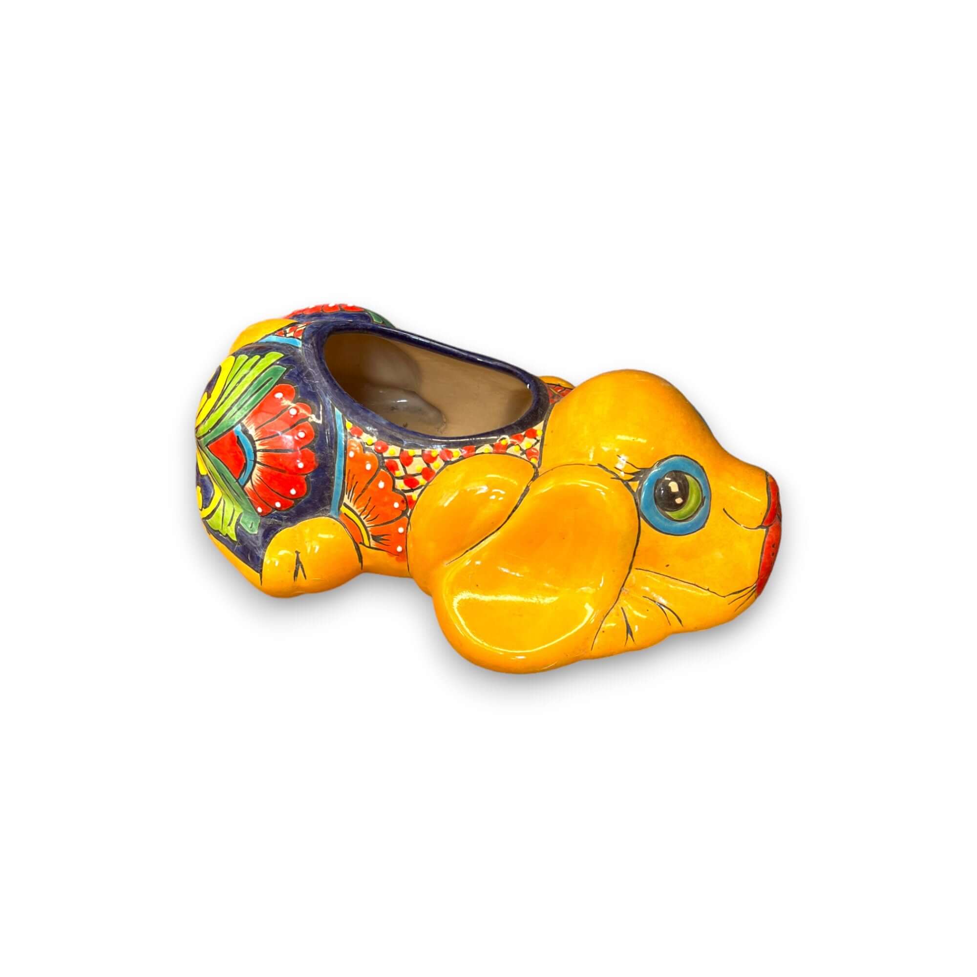 Talavera Dog Planter | Hand - Painted Mexican Pottery Decor Talavera Planter La Vie Bien Talavera Dog Planter | Hand - Painted Mexican Pottery Decor