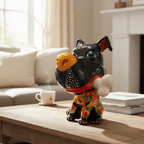 Talavera Dog with Bone | Handpainted Ceramic Canine Decor (Extra Large) Talavera Statue La Vie Bien Talavera Dog with Bone | Handpainted Ceramic Canine Decor (Extra Large)