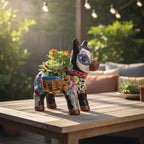 Talavera Donkey Planter | Colorful Day of the Dead Art Talavera Planter La Vie Bien Talavera Donkey Planter | Colorful Day of the Dead Art