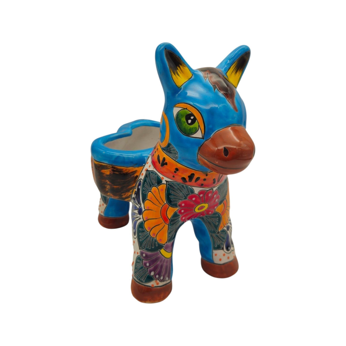 Talavera Donkey Planter | Handmade Mexican Ceramic Burro Pot Animal Planter La Vie Bien Talavera Donkey Planter | Handmade Mexican Ceramic Burro Pot