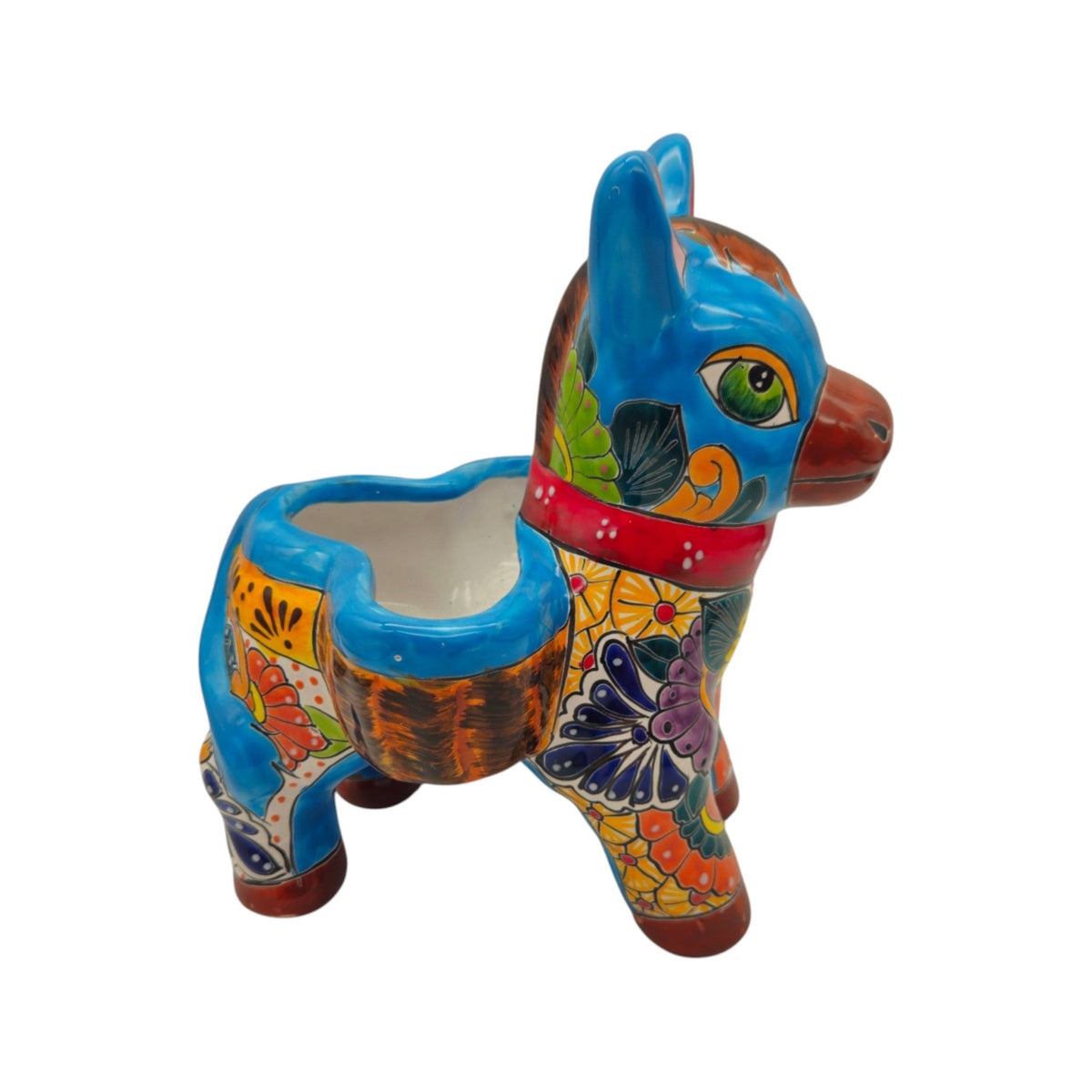 Talavera Donkey Planter | Handmade Mexican Ceramic Burro Pot Animal Planter La Vie Bien Talavera Donkey Planter | Handmade Mexican Ceramic Burro Pot
