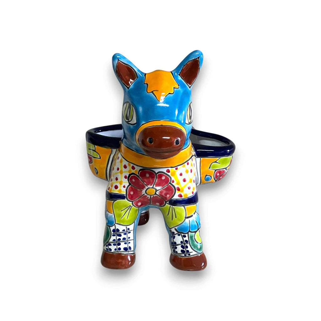 Talavera Donkey Planter | Handmade Mexican Ceramic Burro Pot Talavera Planter La Vie Bien Talavera Donkey Planter | Handmade Mexican Ceramic Burro Pot