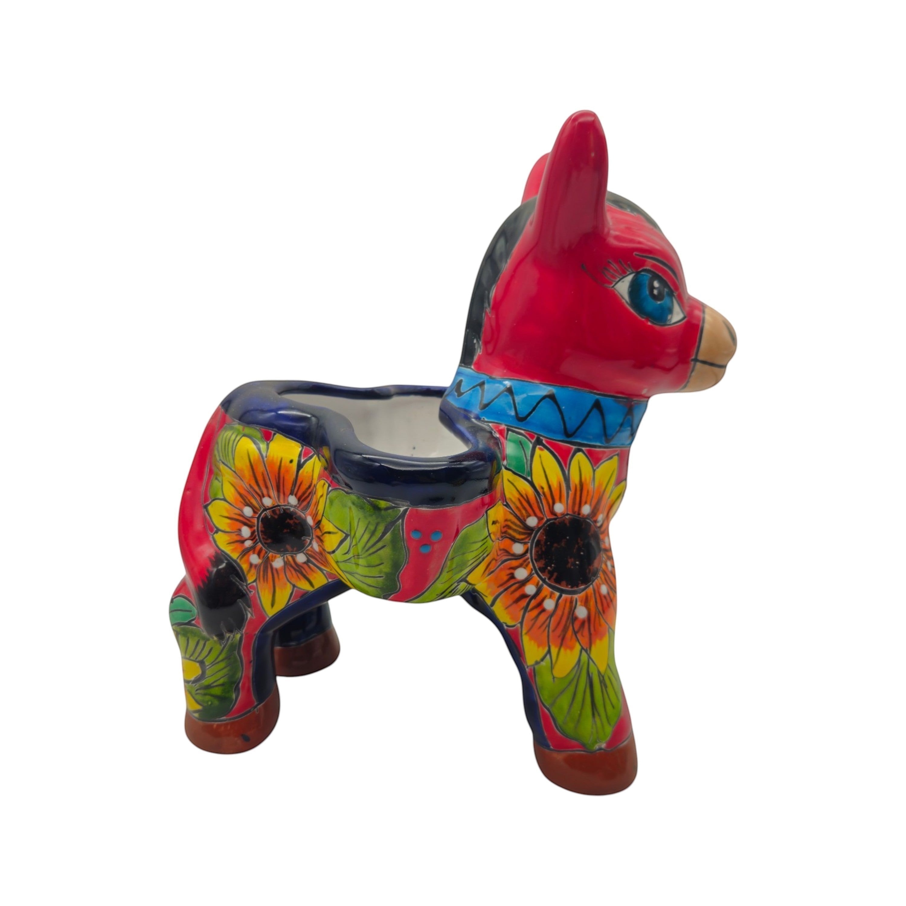 Talavera Donkey Planter | Vibrant Mexican Burro Pot