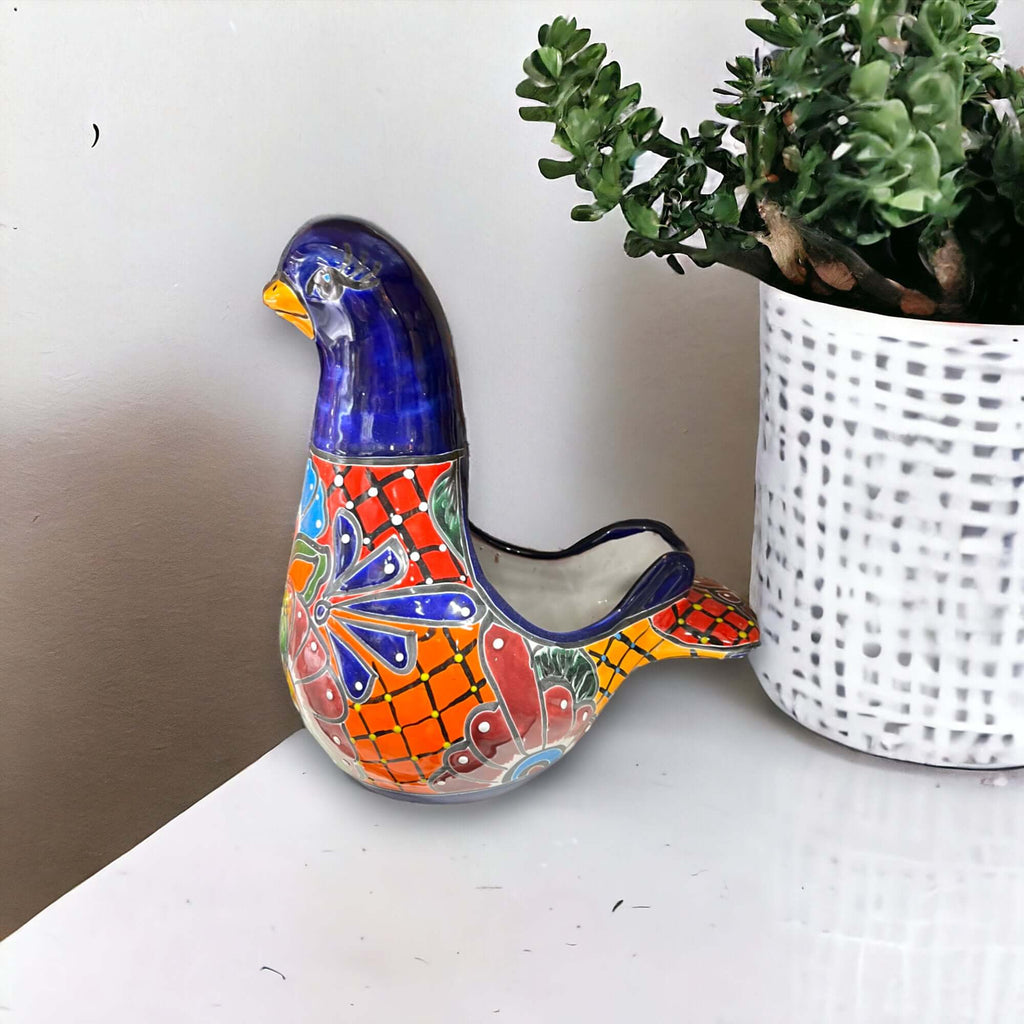 Talavera Dove Planter | Handcrafted Mexican Ceramic Bird Statue Talavera Planter La Vie Bien Talavera Dove Planter | Handcrafted Mexican Ceramic Bird Statue