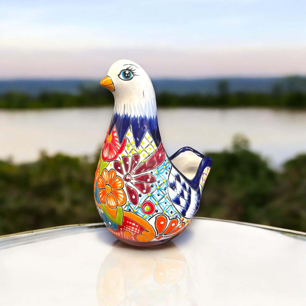 Talavera Dove Planter | Handcrafted Mexican Ceramic Bird Statue Talavera Planter La Vie Bien Talavera Dove Planter | Handcrafted Mexican Ceramic Bird Statue