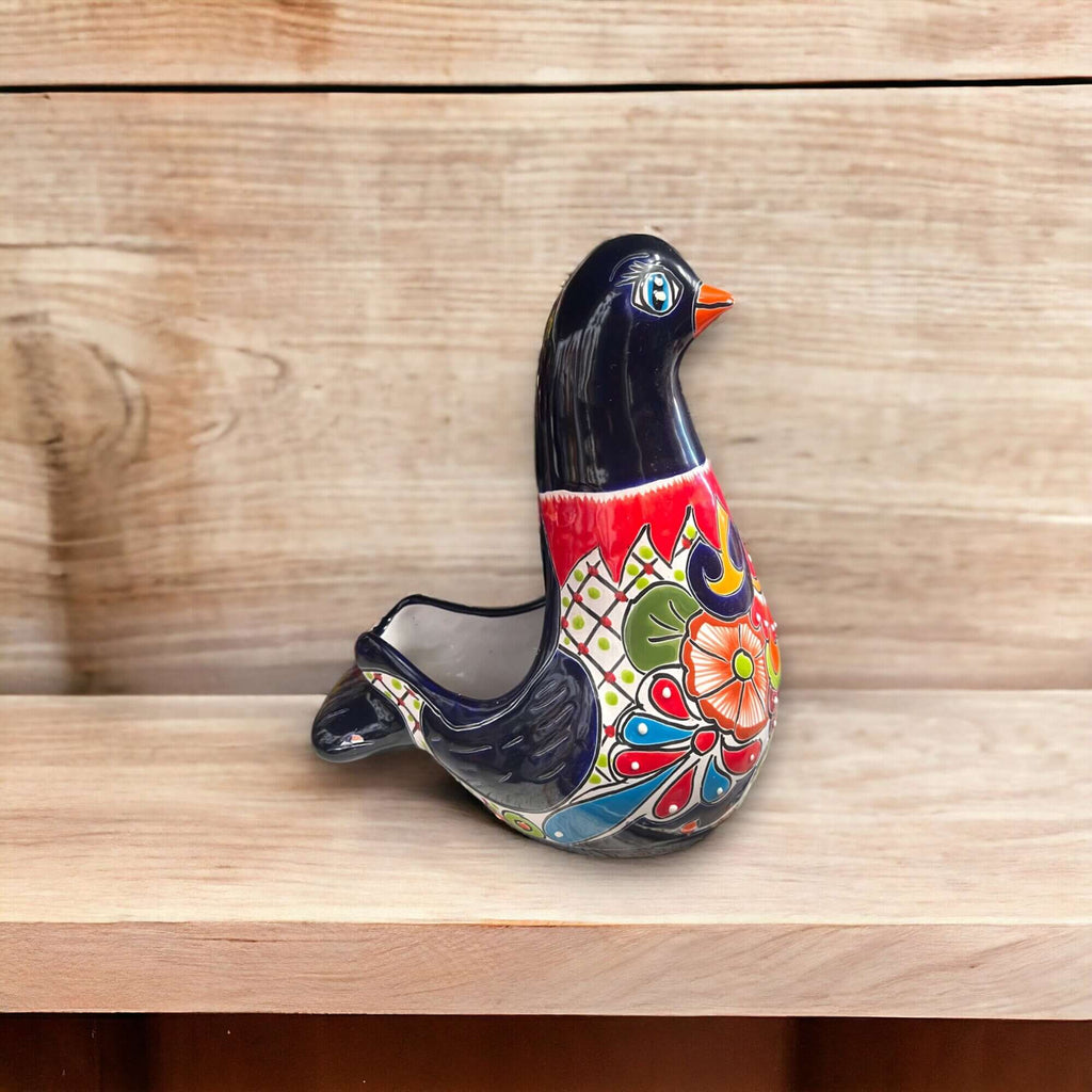 Talavera Dove Planter | Handcrafted Mexican Ceramic Bird Statue Talavera Planter La Vie Bien Talavera Dove Planter | Handcrafted Mexican Ceramic Bird Statue