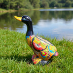 Talavera Duck Planter | Colorful Hand - Painted Mexican Ceramic Art Talavera Planter La Vie Bien Talavera Duck Planter | Colorful Hand - Painted Mexican Ceramic Art