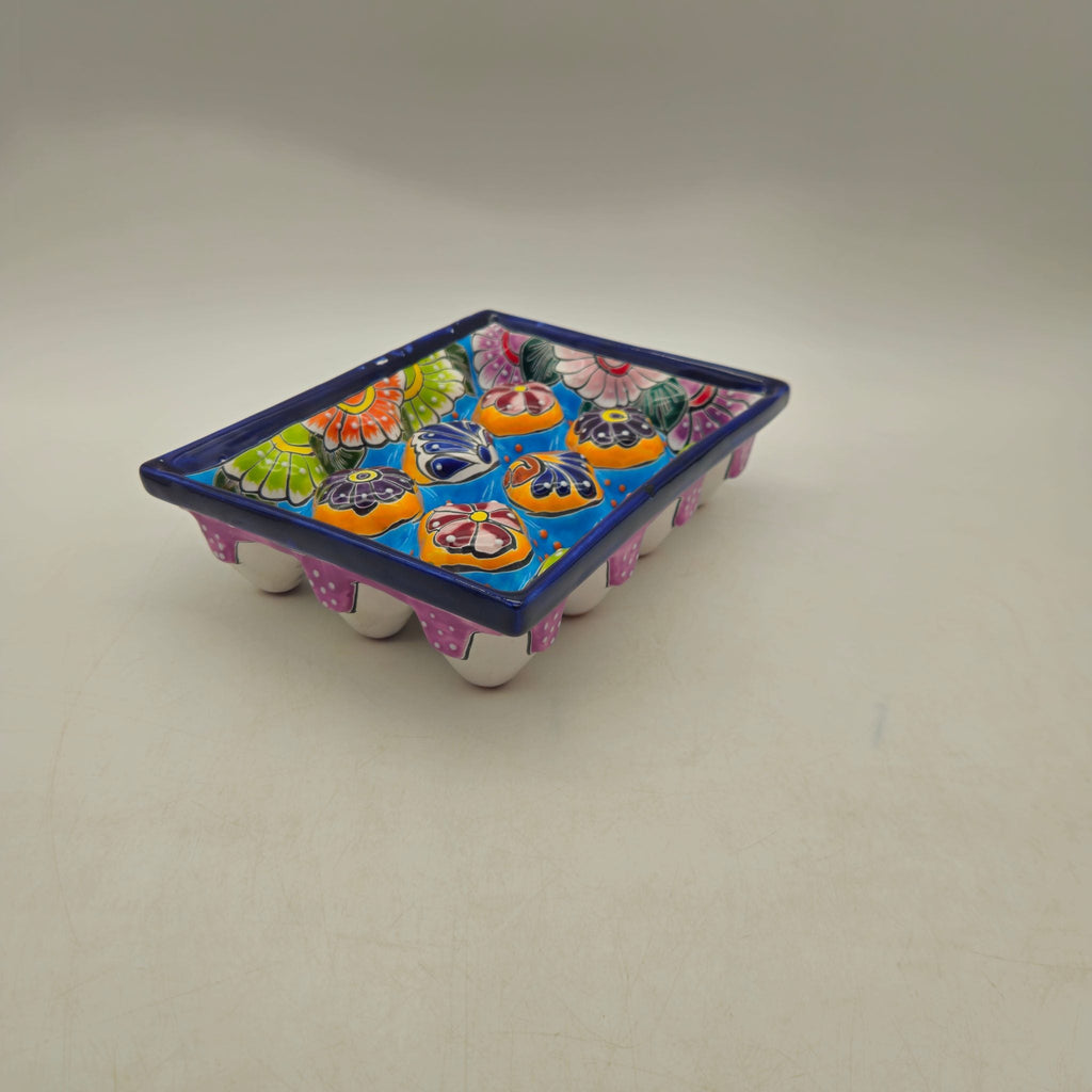 Talavera Egg Crate | Colorful Ceramic Egg Holder