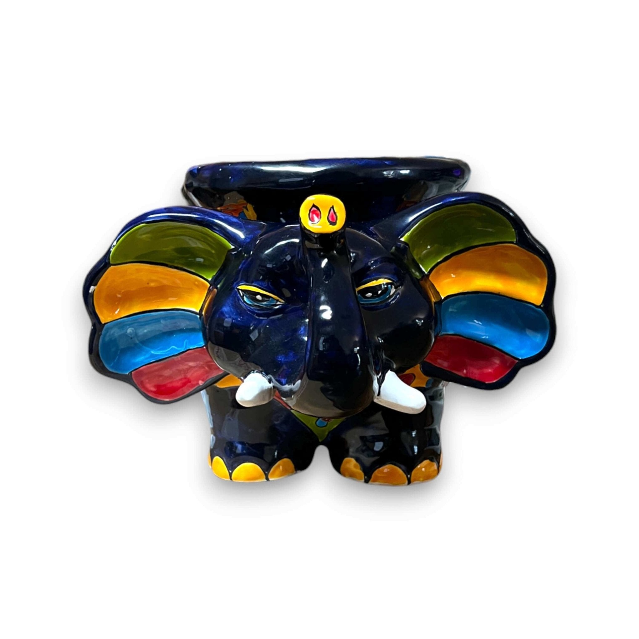 Talavera Elephant Planter | Colorful Mexican Ceramic Pot Talavera Planter La Vie Bien Talavera Elephant Planter | Colorful Mexican Ceramic Pot